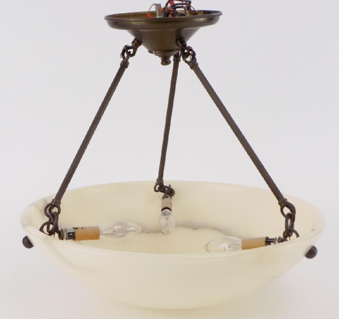 Alabaster + Brass Dome Pendant Chandelier (1 of 7)