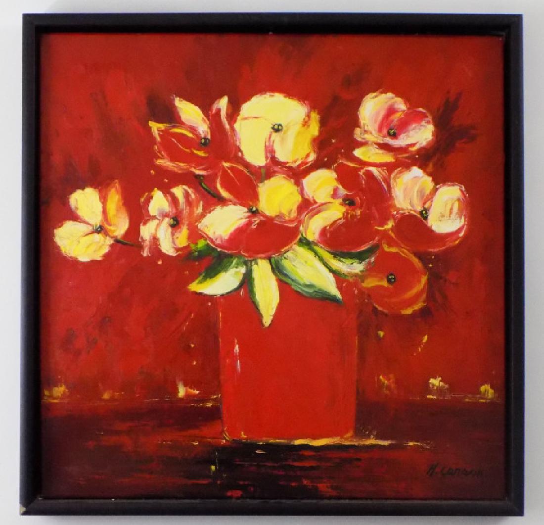 H. Carson Floral Still Life Oil Painting (1 of 7)