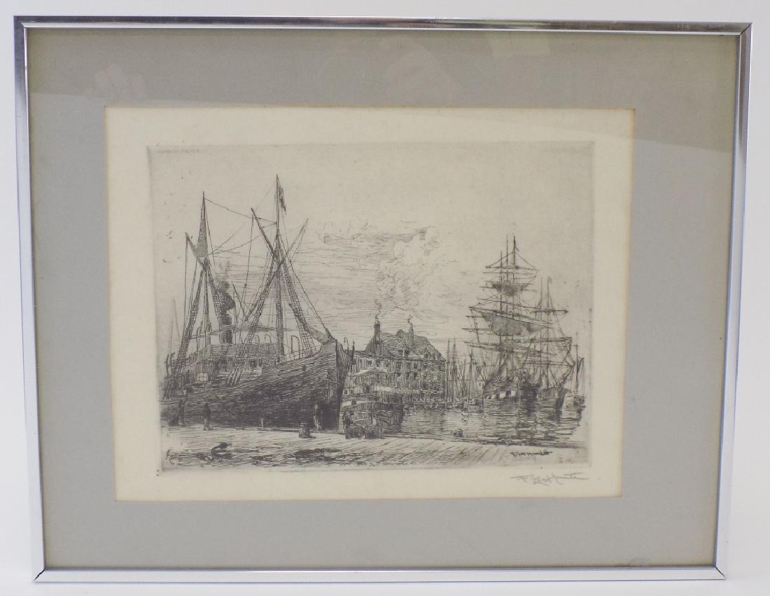 Frederick Leo Hunter Signed Shipyard Etching (1 of 6)