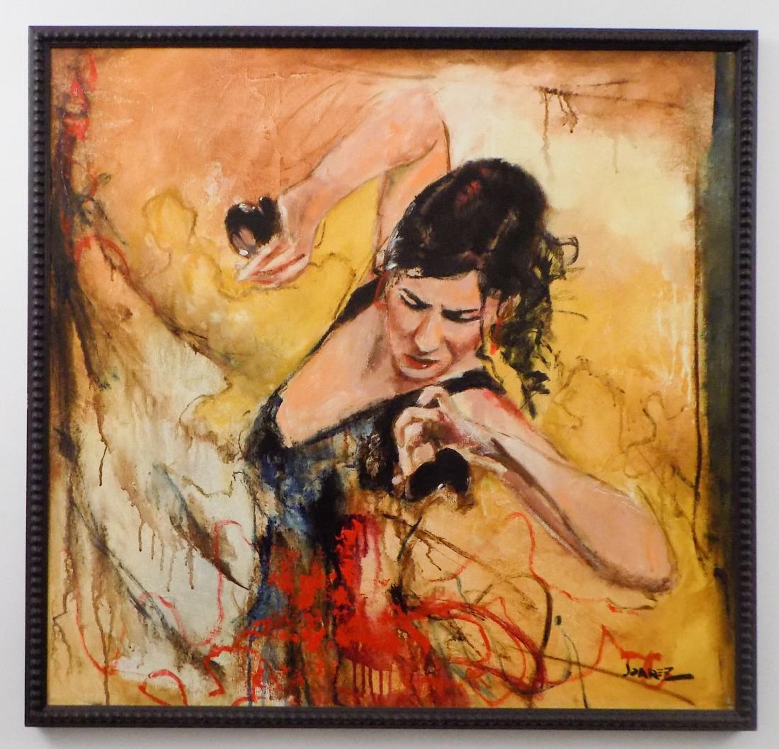 Juarez Signed Oil Painting of Flamenco Dancer (1 of 7)