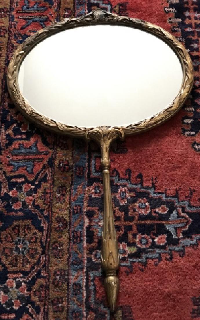 Vintage Mid Century Gold Tone Figural Wall Mirror (1 of 4)