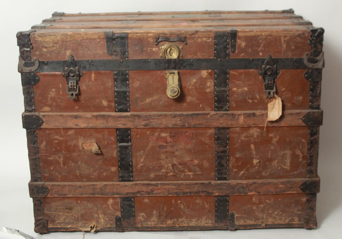Antique Steamer Trunk Made by Richards & Co (1 of 9)