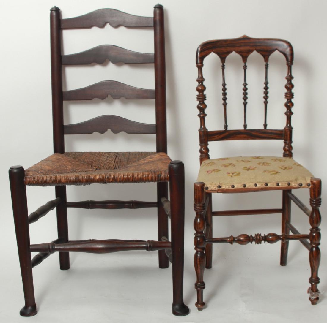 Two Antique Side Chairs Fretwork & Colonial Style (1 of 7)