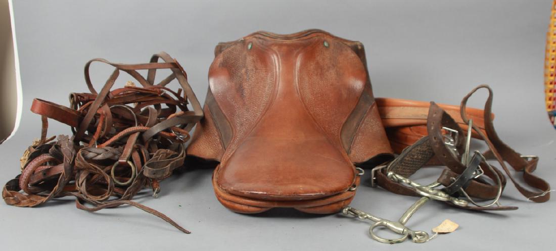 Horse Saddle & Group of Assorted Horse Tack (1 of 10)
