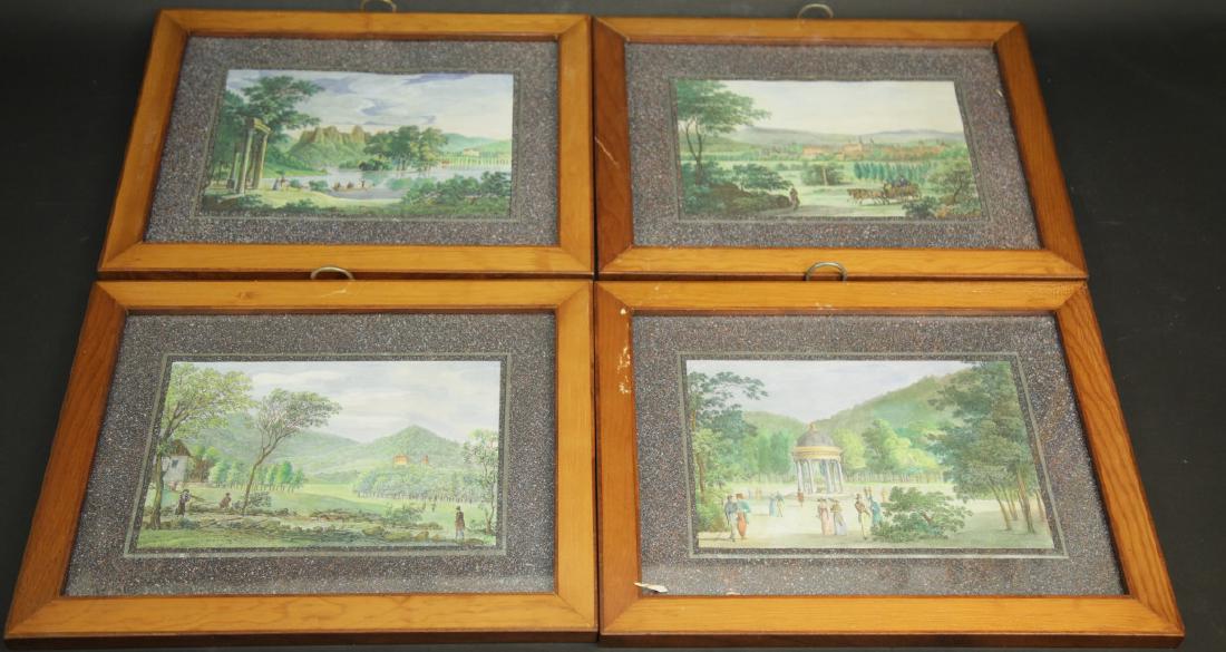 4 Lithograph Prints of Classical Landscape Scenes (1 of 5)