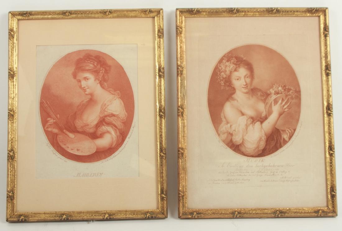 Pair Antique German Steel Portrait Engravings (1 of 11)