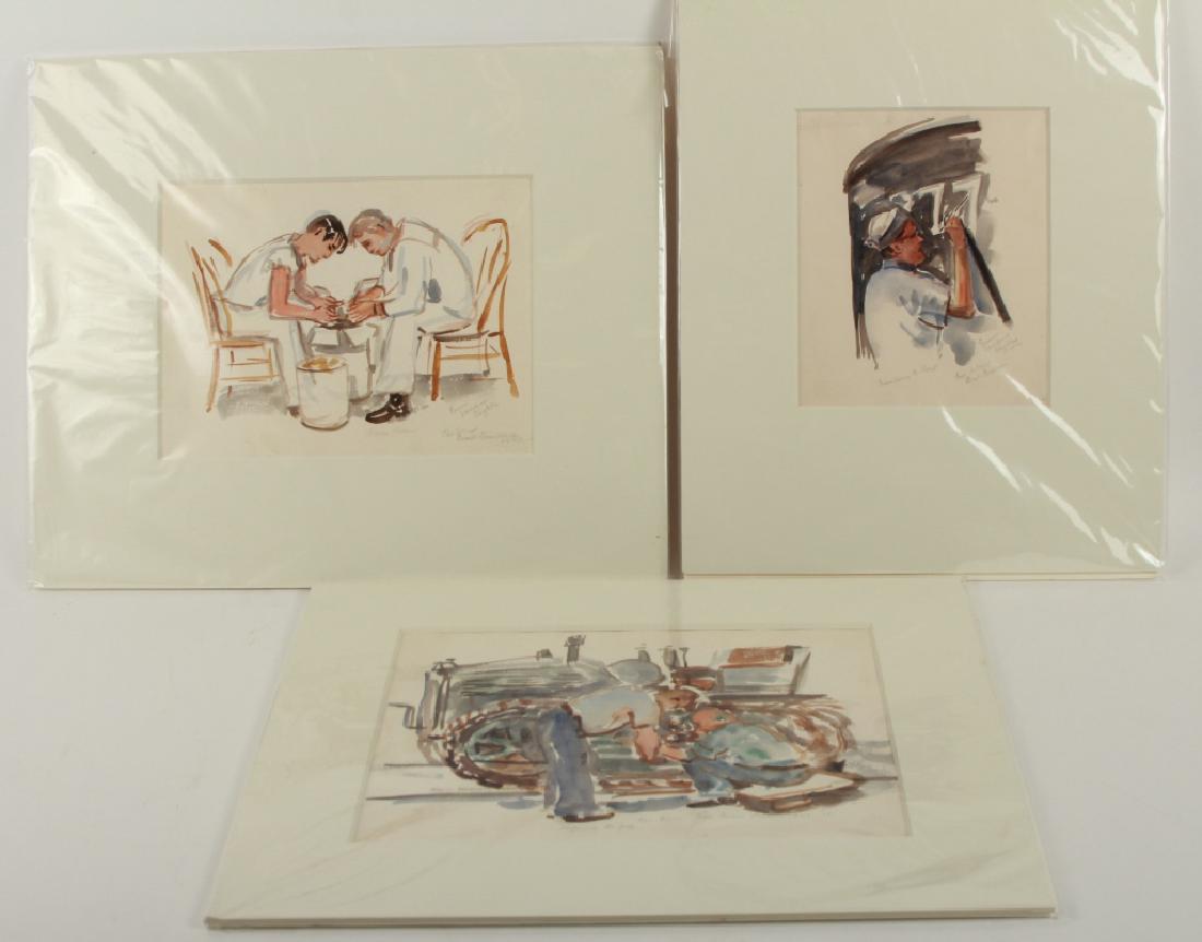 3 Signed William Kughler Watercolor Paintings (1 of 11)