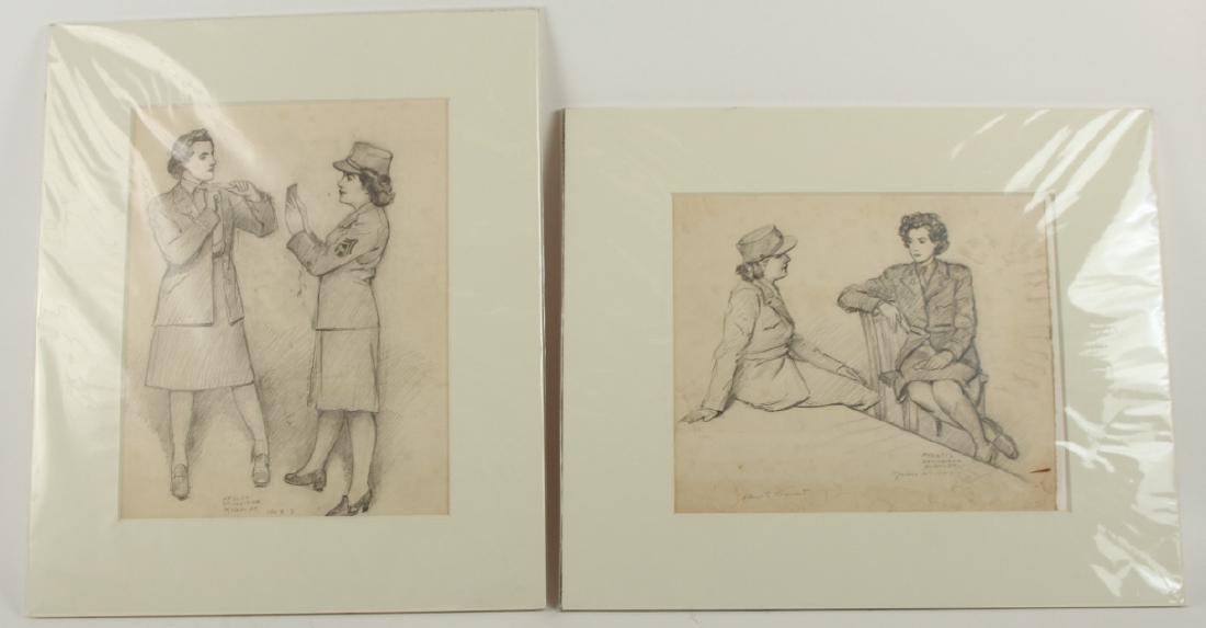 2 Signed William Kughler Pencil Drawings (1 of 11)