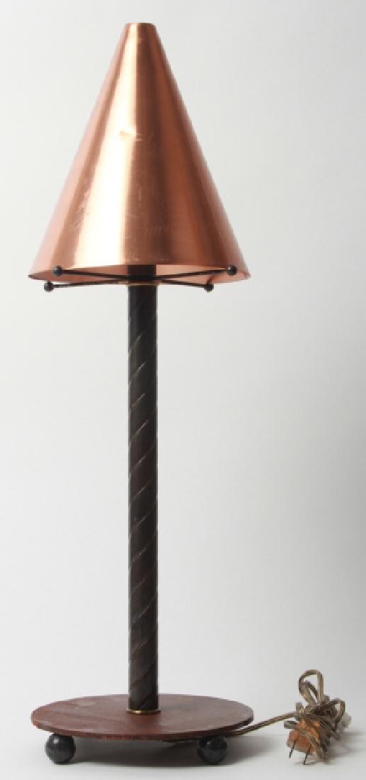 Arts & Crafts Style Copper Table Lamp (1 of 6)