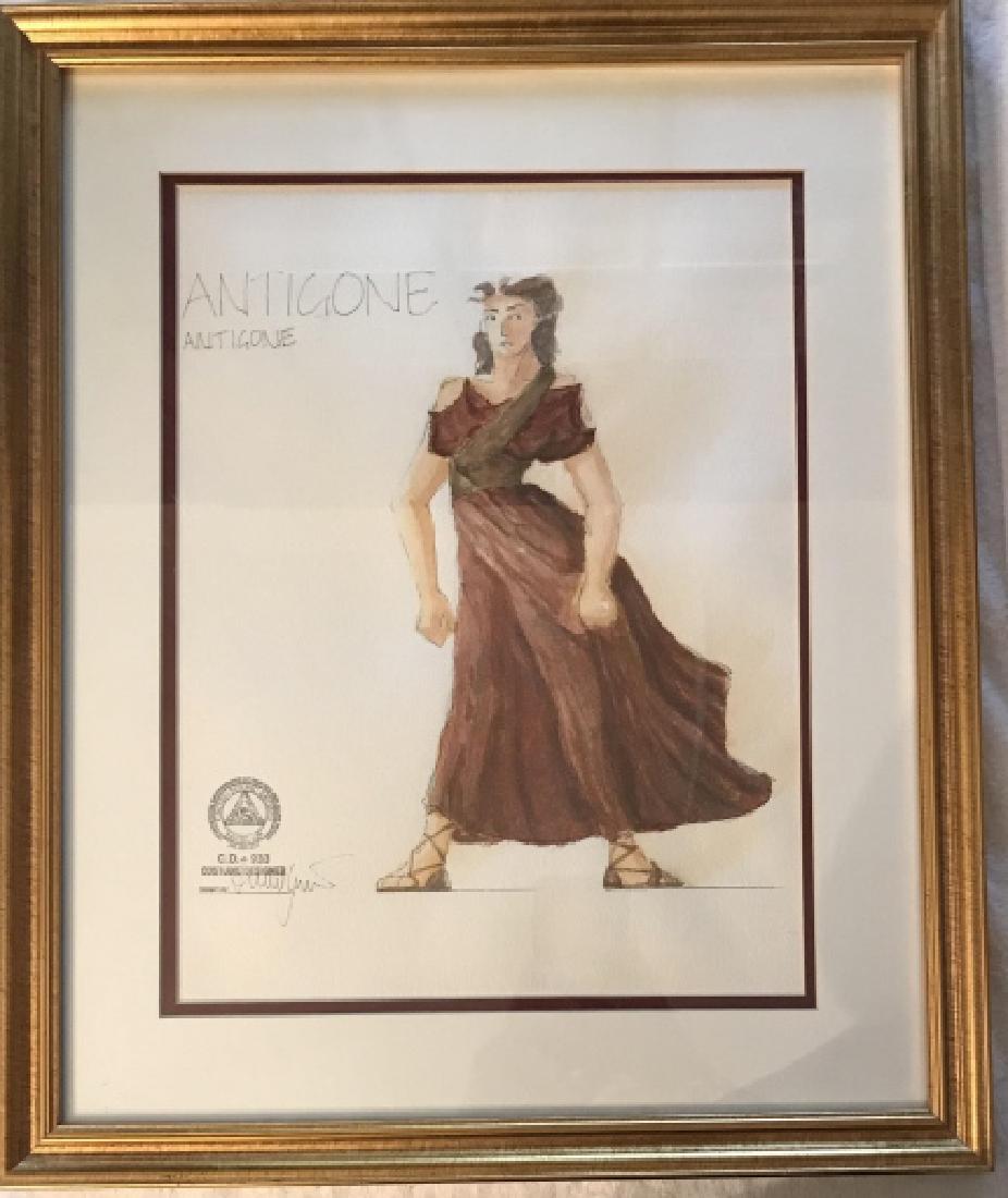 Antigone Original Costume Design Framed Drawing (1 of 4)