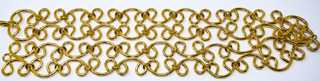 Vintage Chanel Gilt Metal 34 Inch Belt (1 of 6)