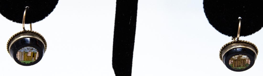 Antique 19th C Grand Tour Micro Mosaic Earrings (1 of 5)