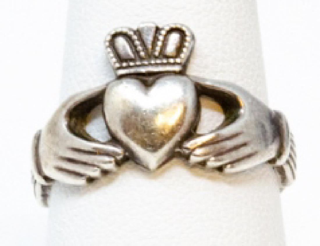 Vintage Sterling Silver Irish Claddagh Ring (1 of 5)