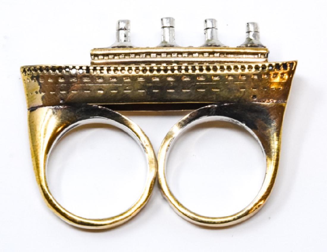 Vermeil Sterling Silver Figural Titanic Ring (1 of 5)