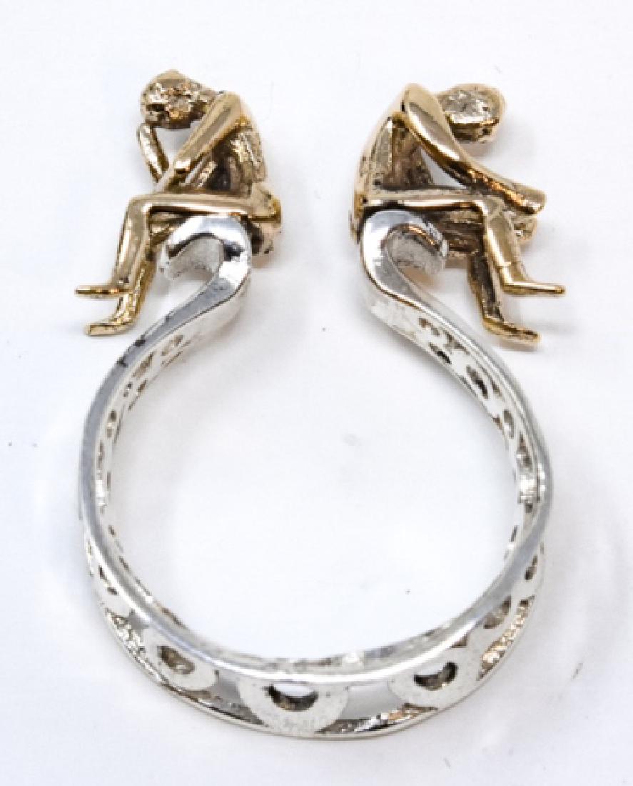 Figural Sterling Silver Ring of The Thinker (1 of 5)