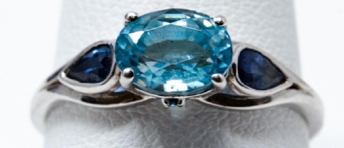 Estate 14kt White Gold & Topaz Ring (1 of 6)