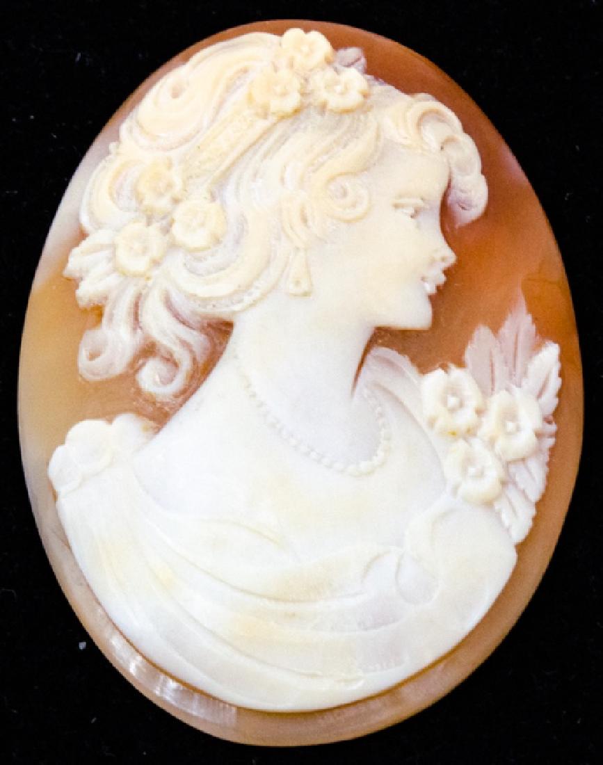 Antique Hand Carved Shell Portrait Cameo (1 of 5)