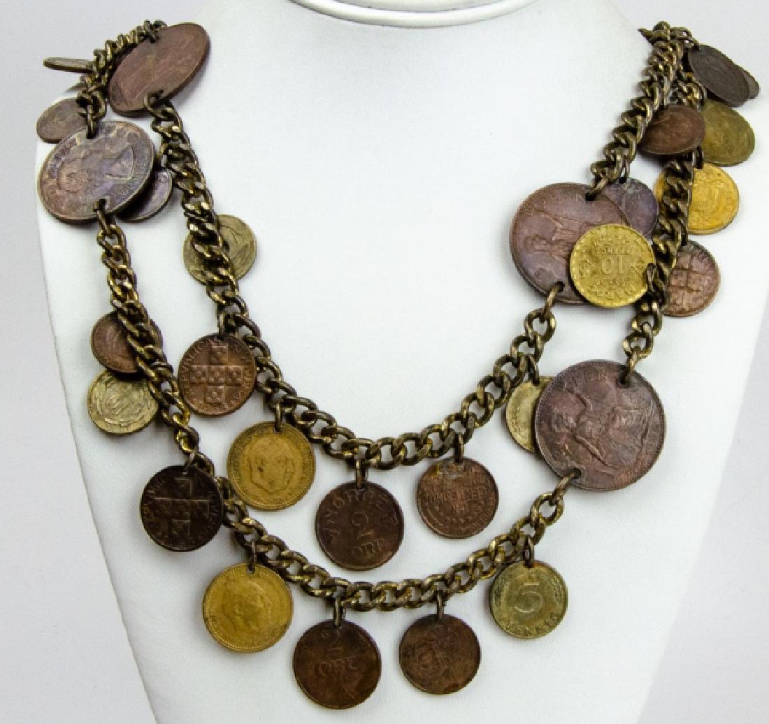 Vintage Gypsy Necklace w Collection of Coins (1 of 5)