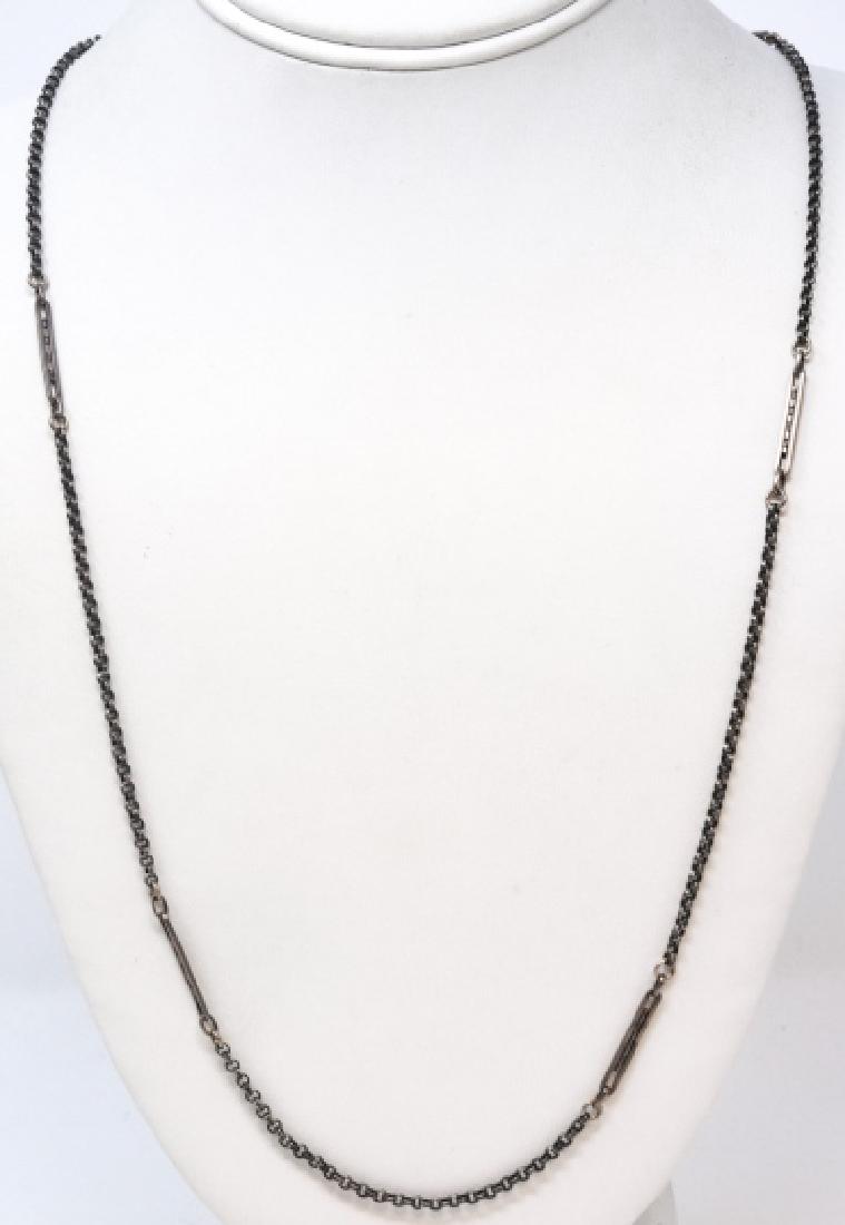 Antique Sterling Silver Rolo Link Chain (1 of 5)