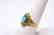 Antique 14kt Yellow Gold & Turquoise Ring - 5