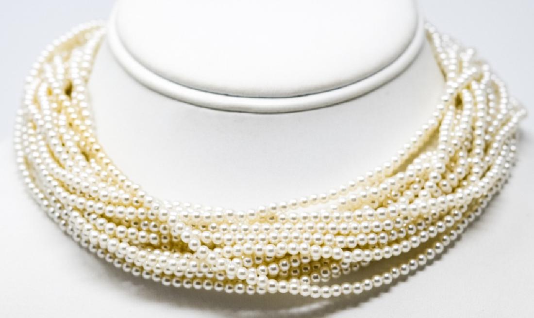 Antique Four Strand Faux Pearl Necklace (1 of 5)