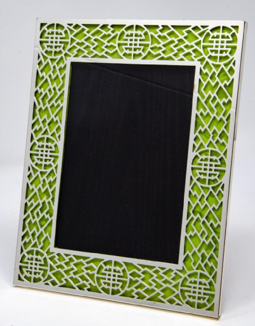 Shanghai Tang Silver Plate Asian Motif Frame (1 of 7)