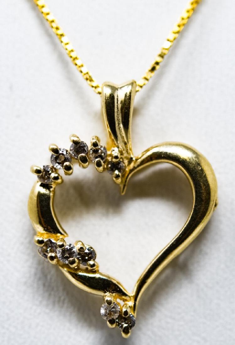 18kt Yellow Gold Chain W 14kt & Diamond Pendant (1 of 6)