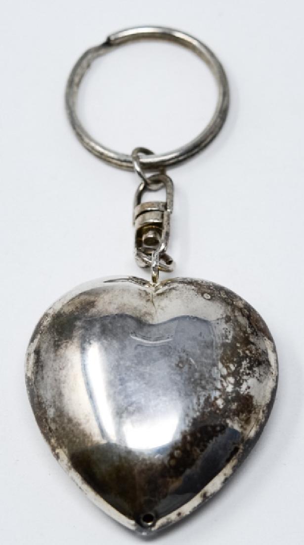 Large Sterling Silver Heart Form Key Chain (1 of 5)