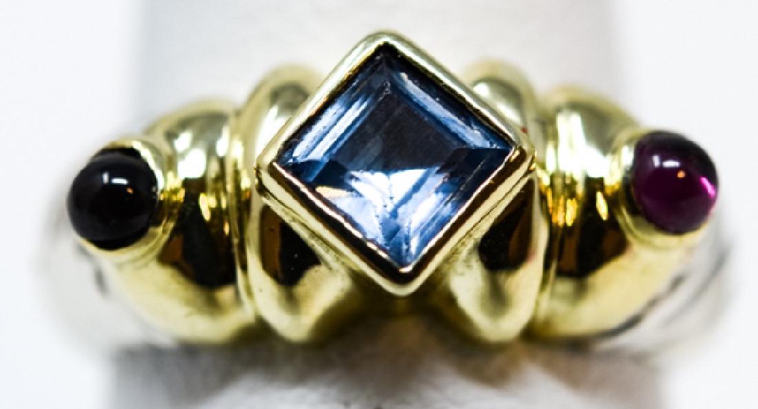 David Yurman Sterling & 14kt Gold Gemset Ring (1 of 8)