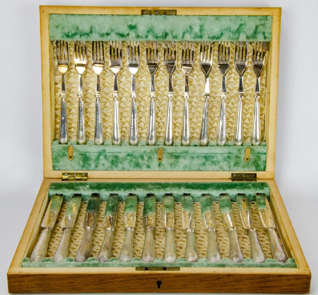 English Sterling Silver Flatware Set for 12 (1 of 8)