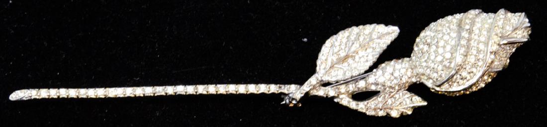 Vintage Schrager Long Stemmed Rose Brooch / Pin (1 of 6)
