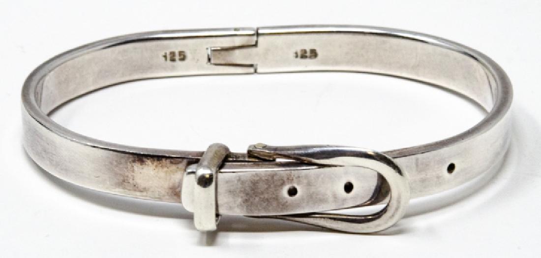 Sterling Silver Hinged Belt Form Bracelet (1 of 6)