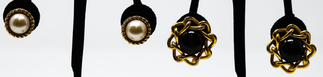 2 Pair Christian Dior Vintage Gold Tone Earrings (1 of 5)