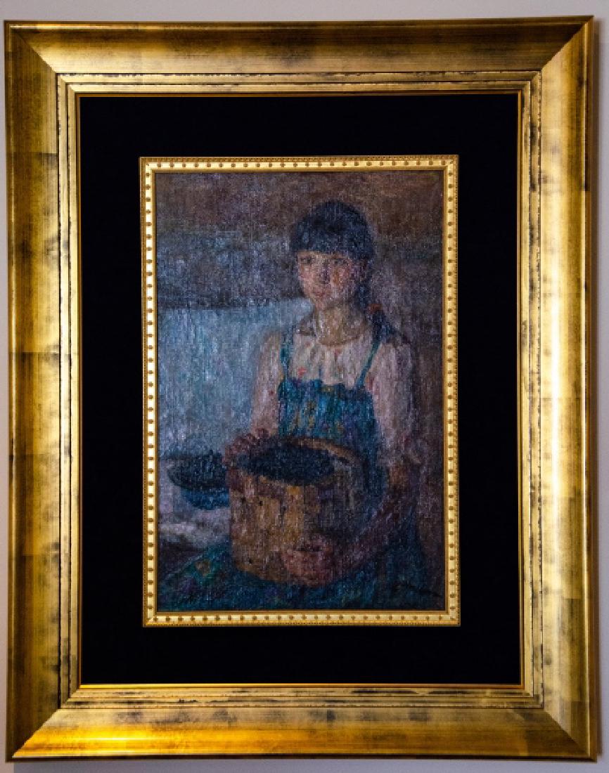 Russian Oil Painting - Portrait of a Girl w Fruit (1 of 6)