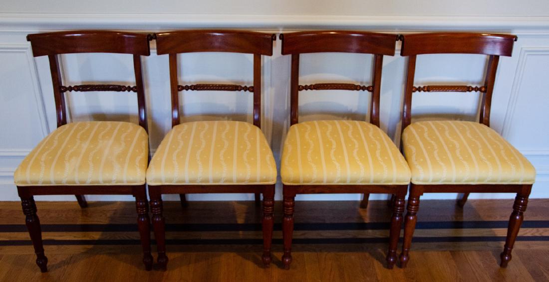 Set of English Balloon Back Dining Room Chairs (1 of 5)