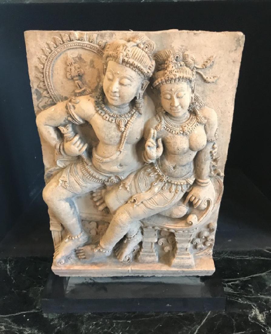 Southeast Asian Architectural Cast Panel Statue (1 of 4)
