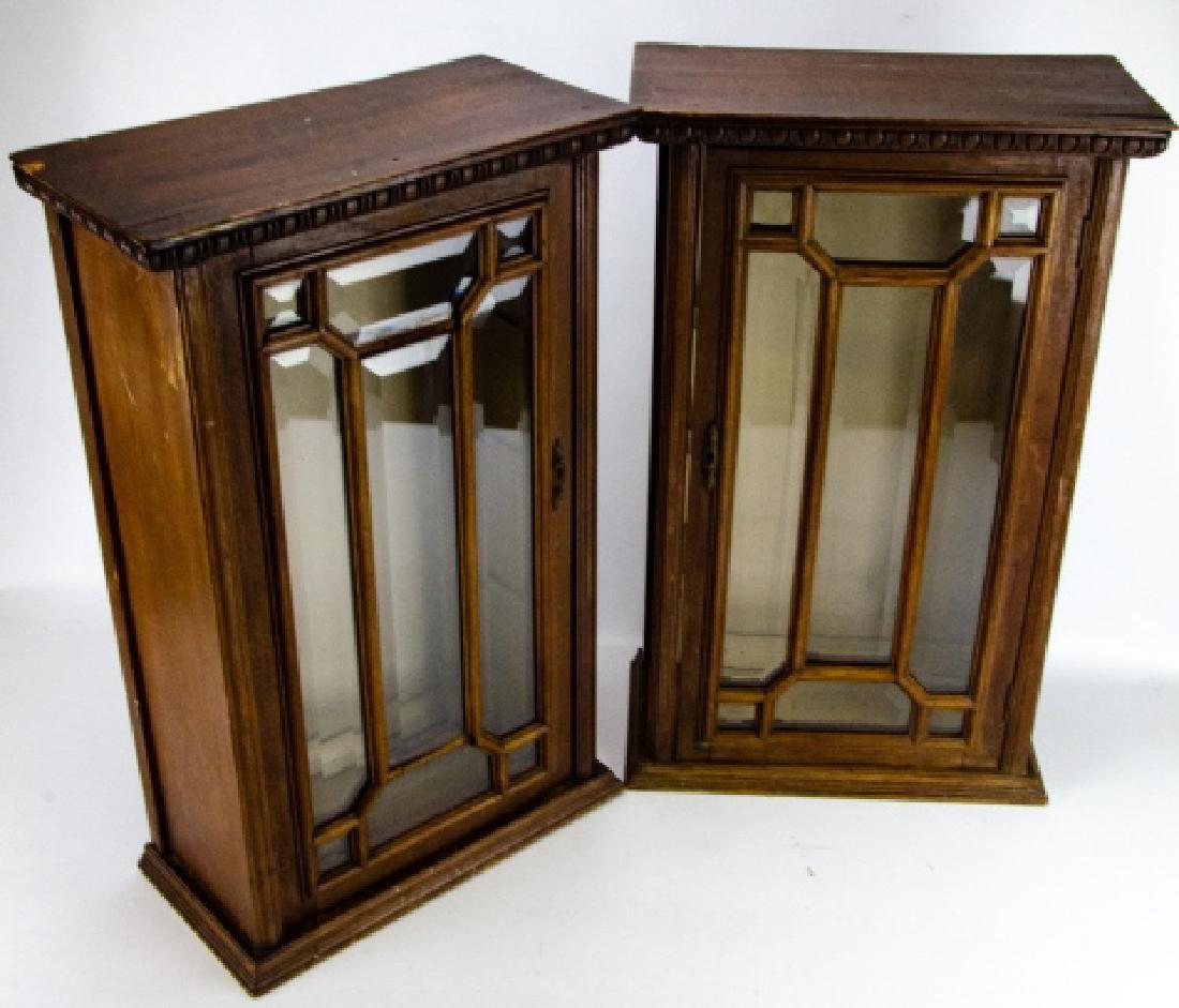 2 Antique Georgian Style Glass Front Display Cases (1 of 8)