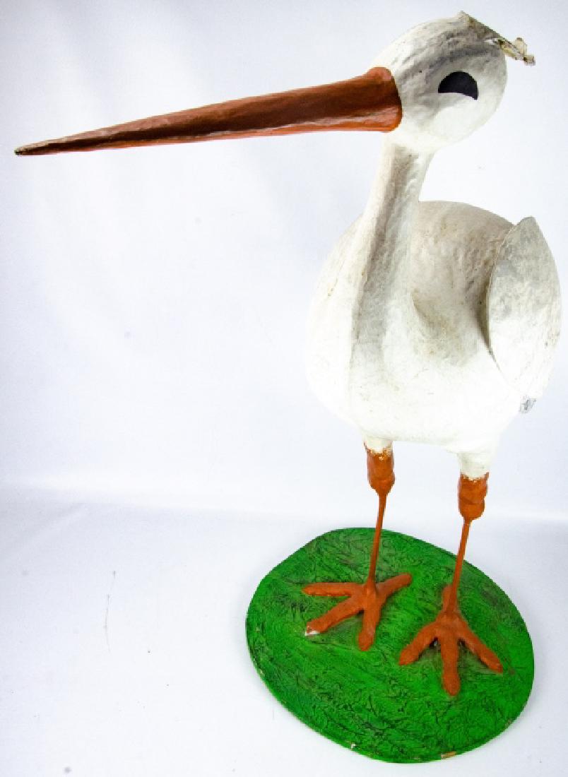 Large Vintage Paper Mache & Hand Painted Pelican (1 of 6)