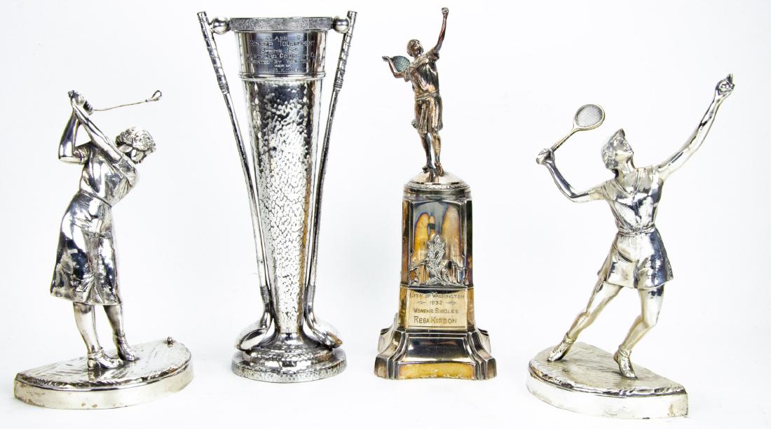 Collection Silver Plate Golf & Tennis Memorabilia (1 of 8)