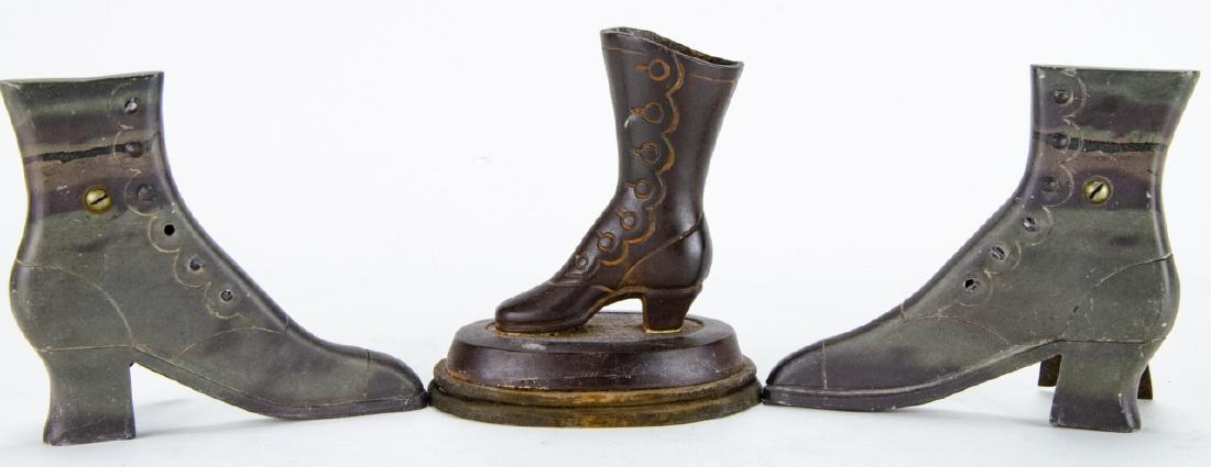 Cast Metal Figural Victorian Ladies Shoe Figurines (1 of 7)