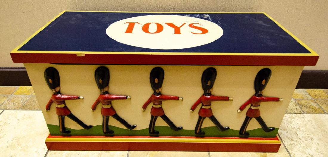 Child's Toy Soldier Design Hand Painted Toy Chest (1 of 6)