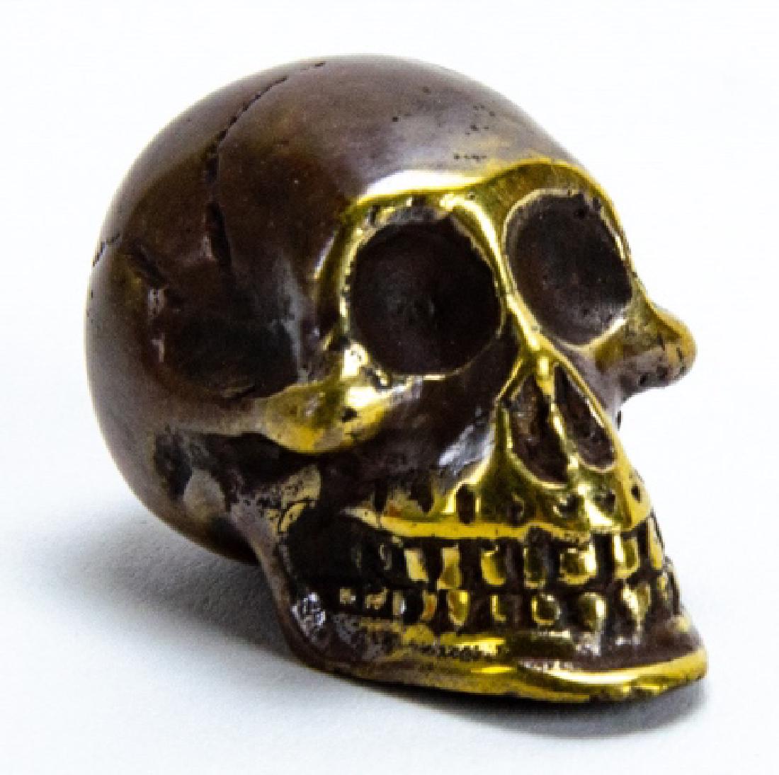 Bronze Memento Mori Human Skull Table Statue (1 of 5)