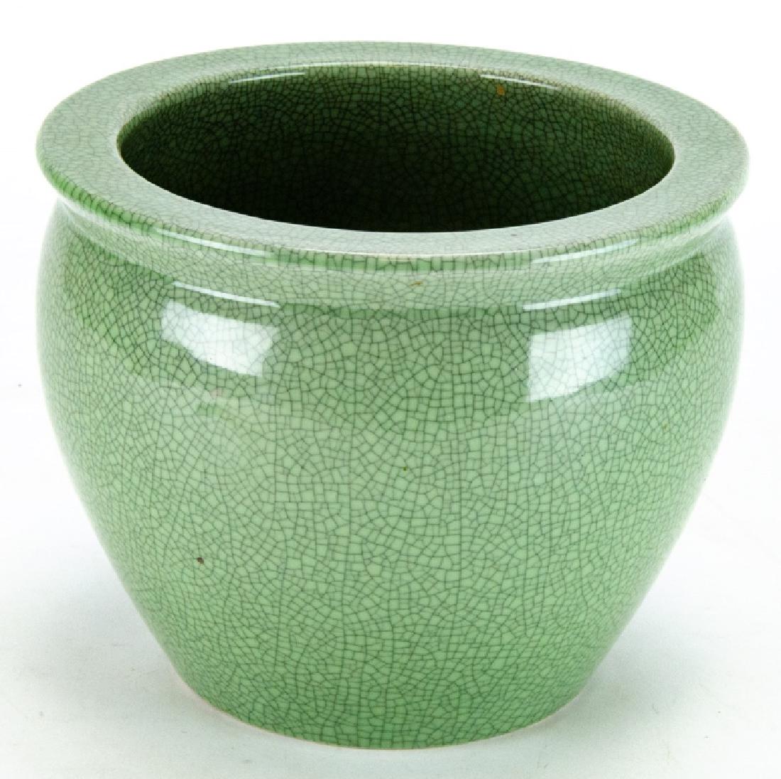 Chinese Celadon Crackleware Vase / Planter Pot (1 of 5)