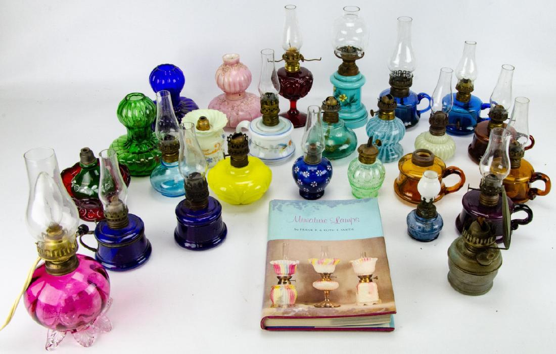 Lot of Mixed Glass Vintage Mini Oil Lamps (1 of 7)