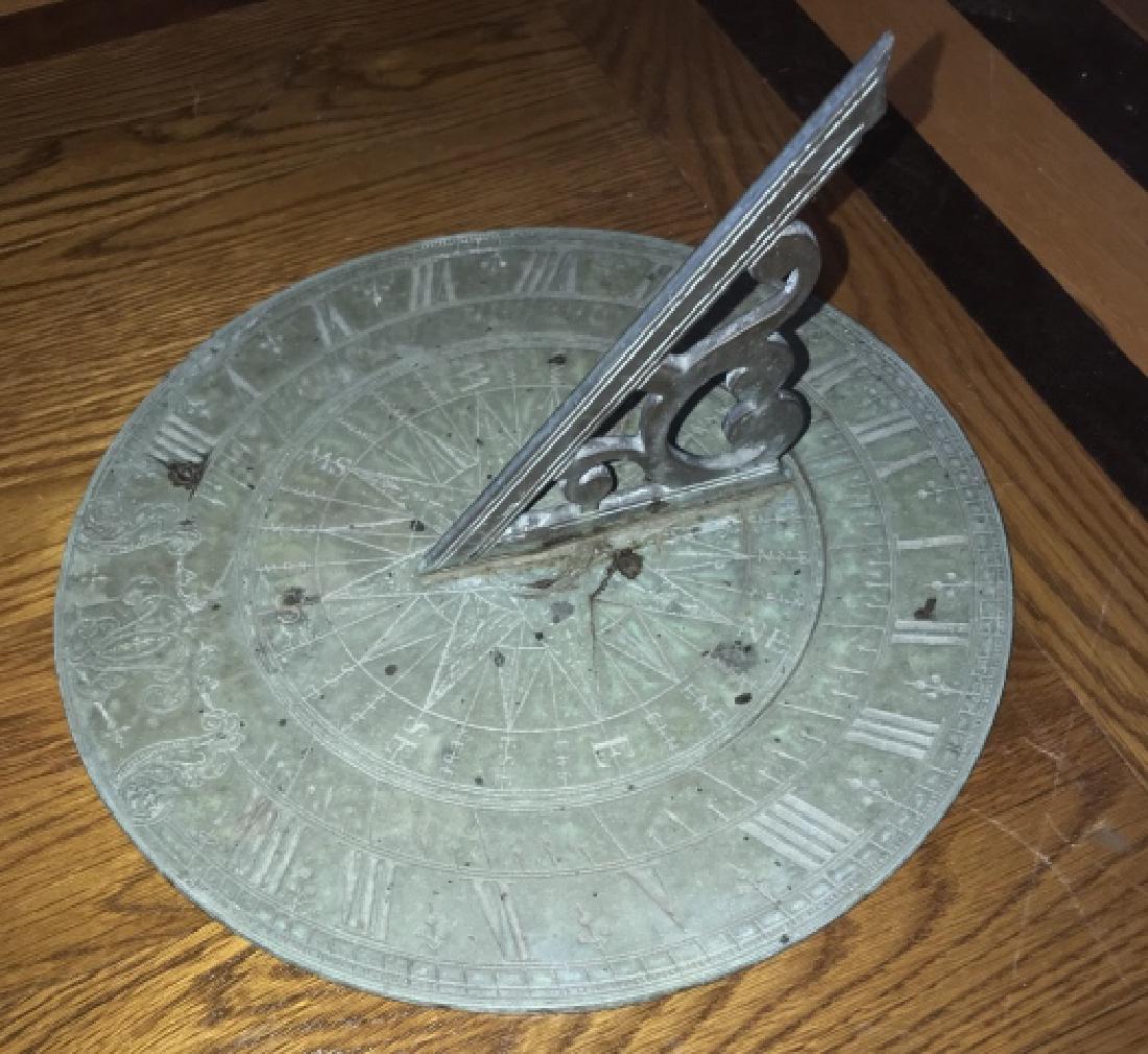 Cast Bronze Garden Statue of a Sun Dial (1 of 2)