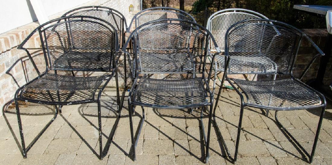 6 Woodard Style Barrel Back Metal Stackable Chairs (1 of 5)
