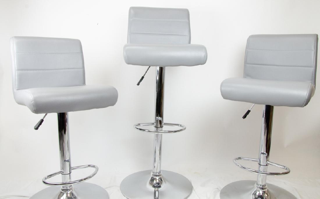 3 Contemporary Faux Leather Bar / Kitchen Stools (1 of 6)