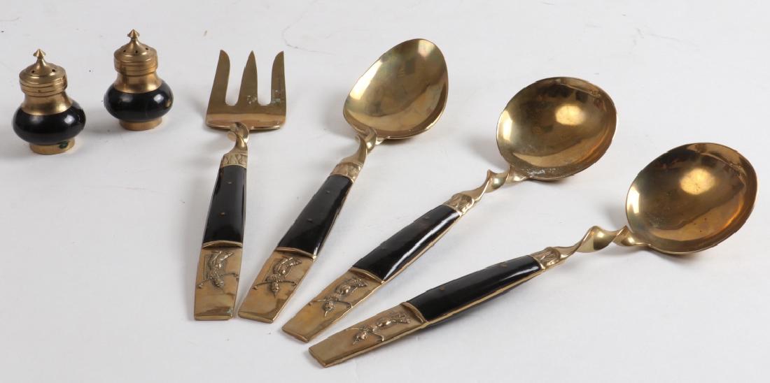 Set of Mid C Thai Brass Serve Ware Pieces (1 of 6)