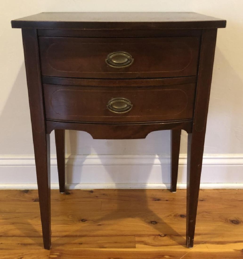 Sheraton Style 2 Drawer Side Table (1 of 2)