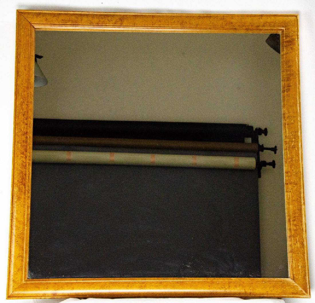 Maple Wood Framed Square Wall Mirror: Maple Wood Framed Square Wall Mirror. 23.5 inches x 23.5 inches. Property of Rye, NY estate.